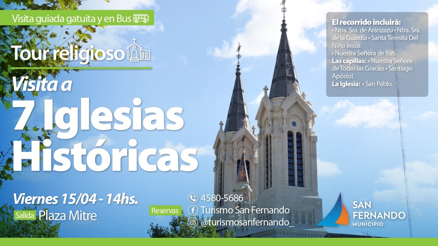 San Fernando Municipio - Una ciudad que se renueva. - En Semana Santa,  ofreceremos una visita guiada por 7 iglesias históricas