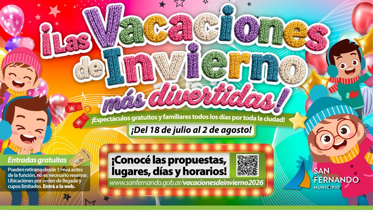 En Vacaciones de Invierno, San Fernando tendrá espectáculos gratuitos en gran cantidad
