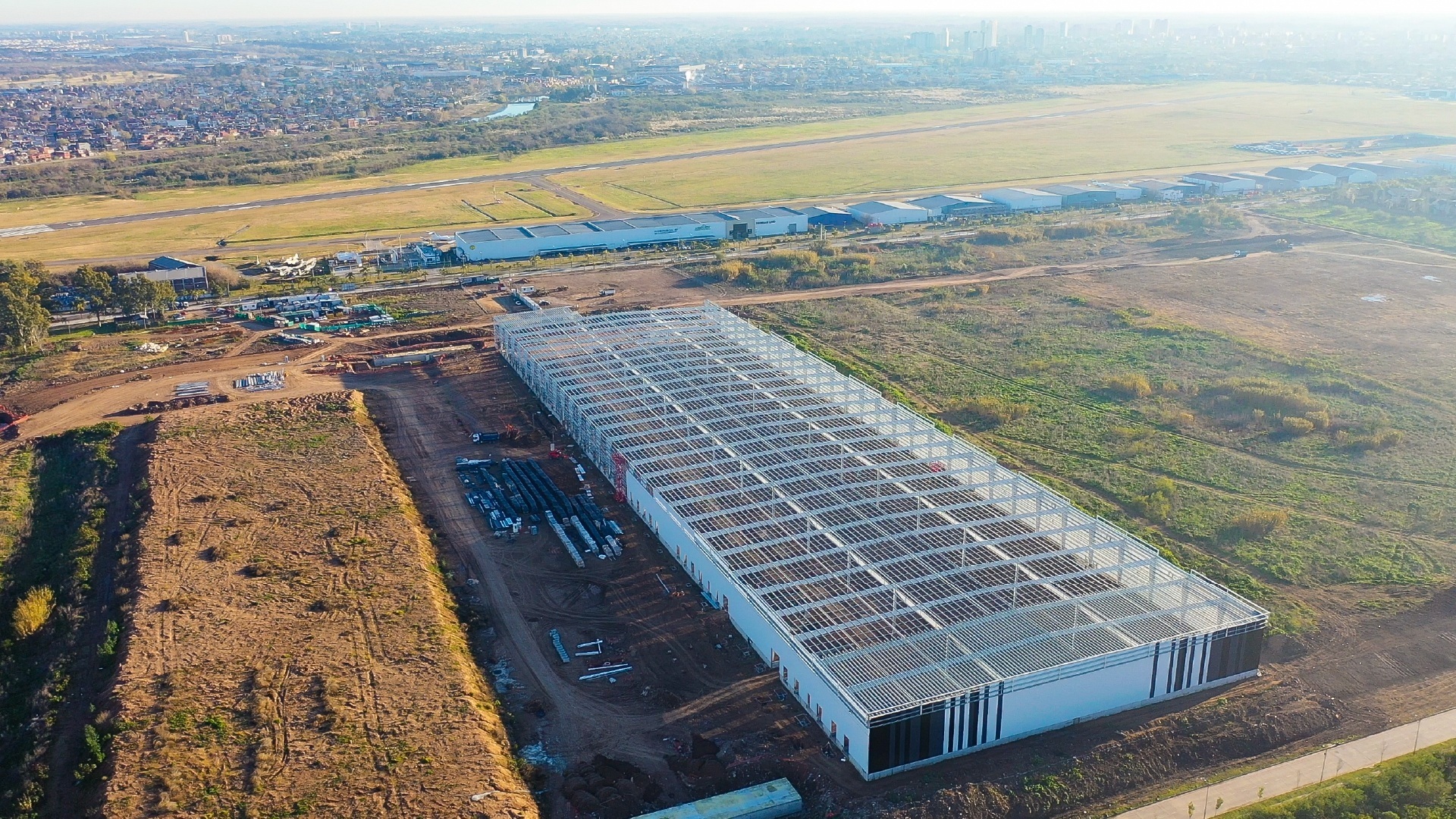 Juan Andreotti visitó el notable avance del Parque Industrial de San Fernando