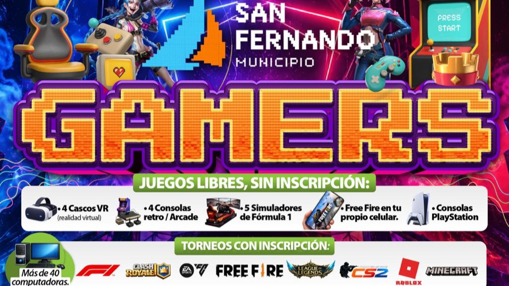 Un gran evento para los Gamers de San Fernando se realizará este sábado y domingo