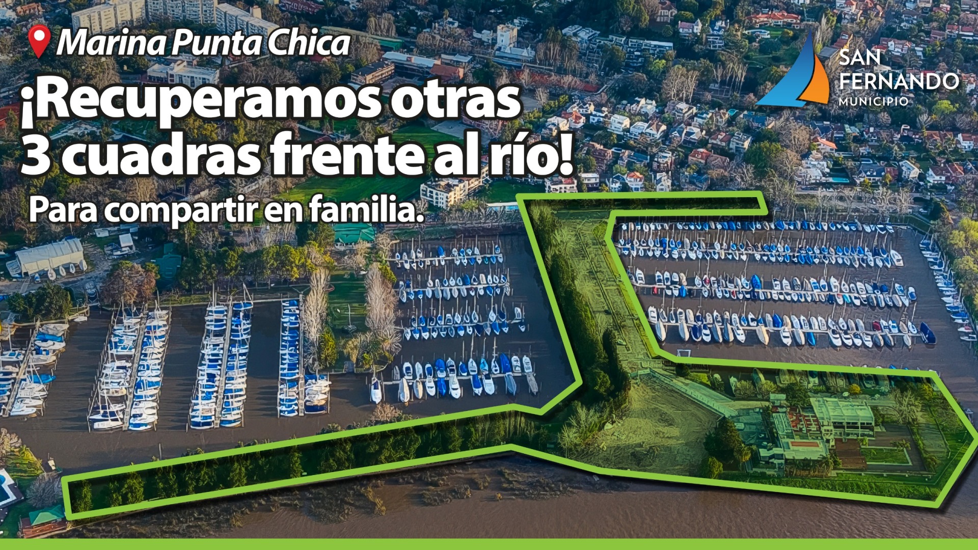 Juan Andreotti anunció la recuperación de tres cuadras de espacio verde frente al río